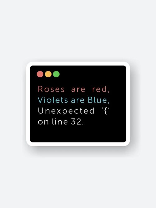 Unexpected Poem Sticker