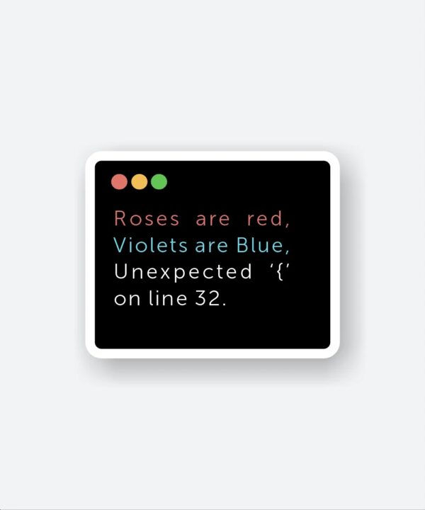 Unexpected Poem Sticker