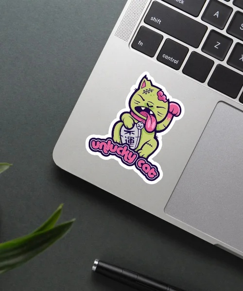 Unlucky Cat Sticker Unlucky Cat Sticker