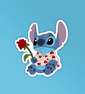 Valentine Stitch Laptop Mobile Stickers Valentine Stitch Laptop Mobile Stickers