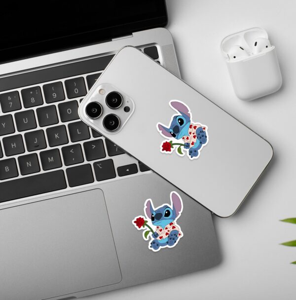Valentine Stitch Laptop Mobile Stickers Valentine Stitch Laptop Mobile Stickers
