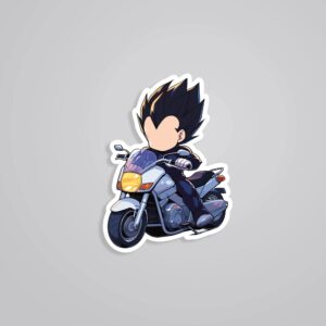 Vegeta Chibi On Bike Anime Stickers Vegeta Chibi On Bike Anime Stickers