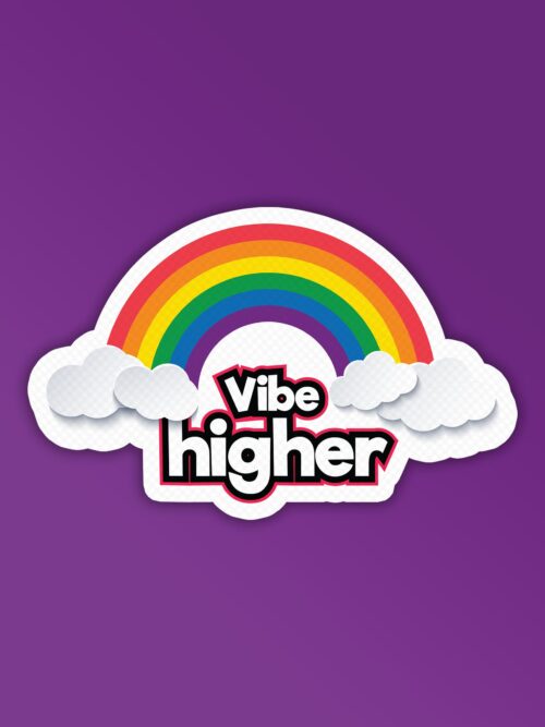 Vibe Higher Laptop Mobile Stickers