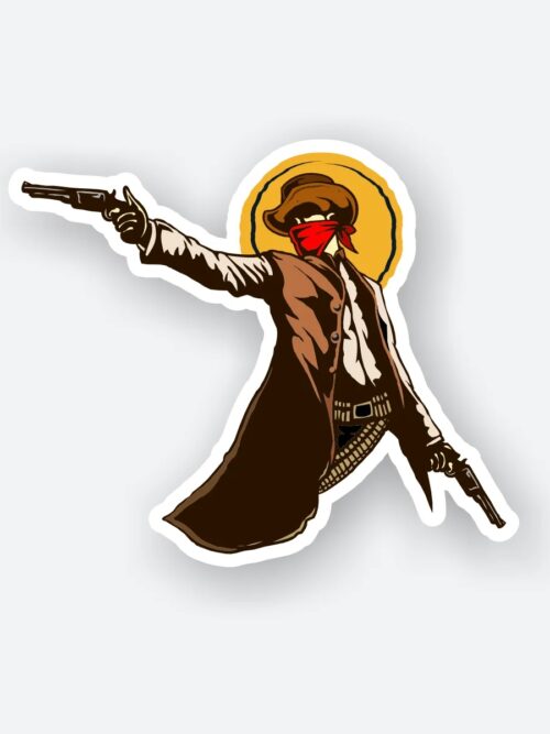 Vintage Cow Boy Sticker