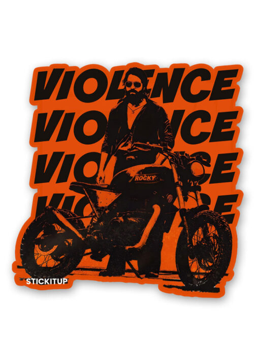 Violence Violence Violence Sticker