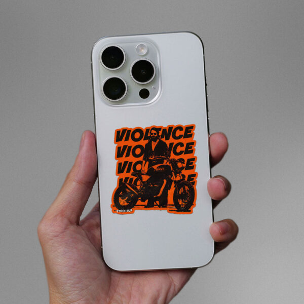 Violence Violence Violence Sticker