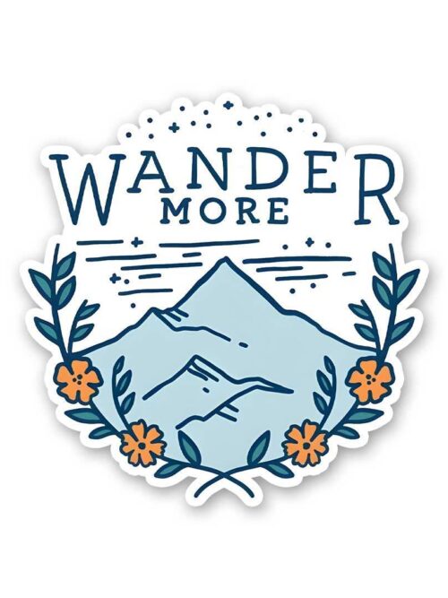 Wander More Sticker