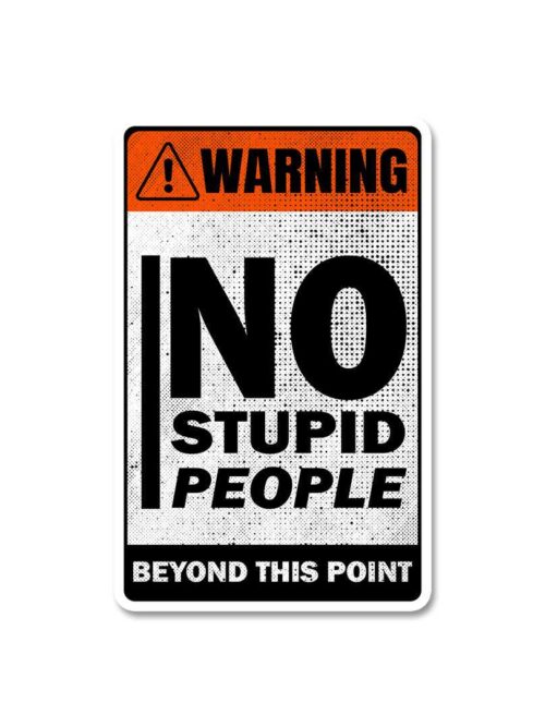 Warning Beyond This Point Sticker
