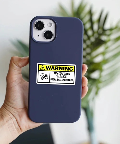 Warning Mechanical Engineering Sticker