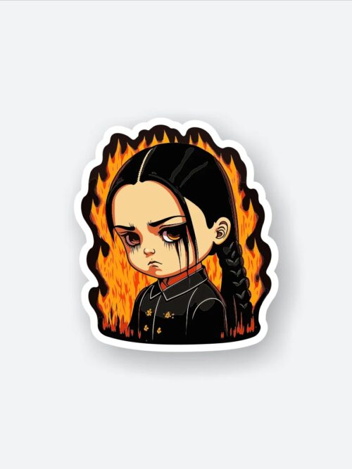 Wednesday Cartoon Sticker