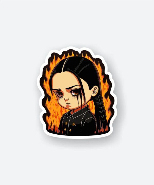 Wednesday Cartoon Sticker