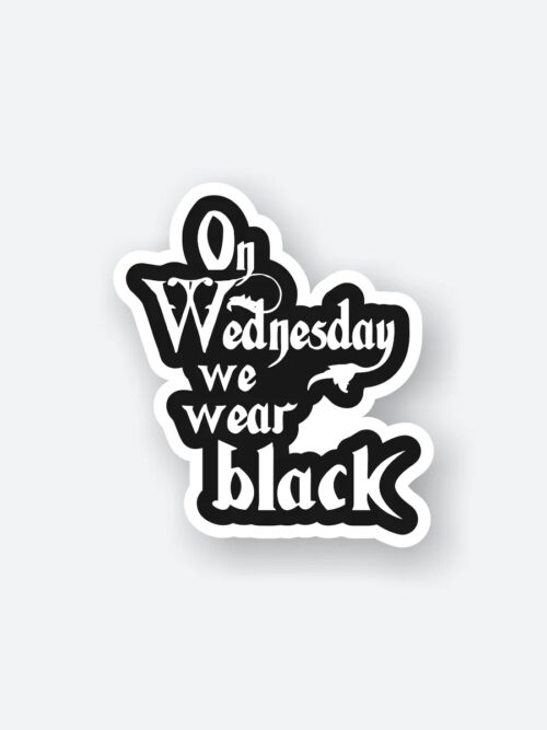 Wednesday Wear Black Sticker