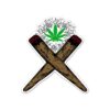 Weed Cross Sticker