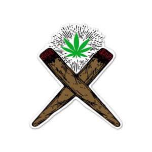 Weed Cross Sticker Weed Cross Sticker