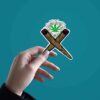 Weed Cross Sticker