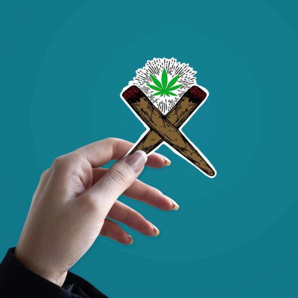 Weed Cross Sticker