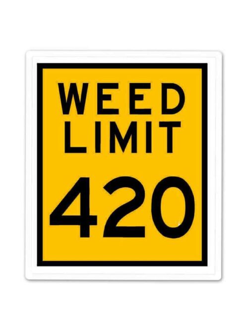 Weed Limit Sticker