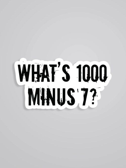 Whats 1000 Minus 7 Anime Stickers