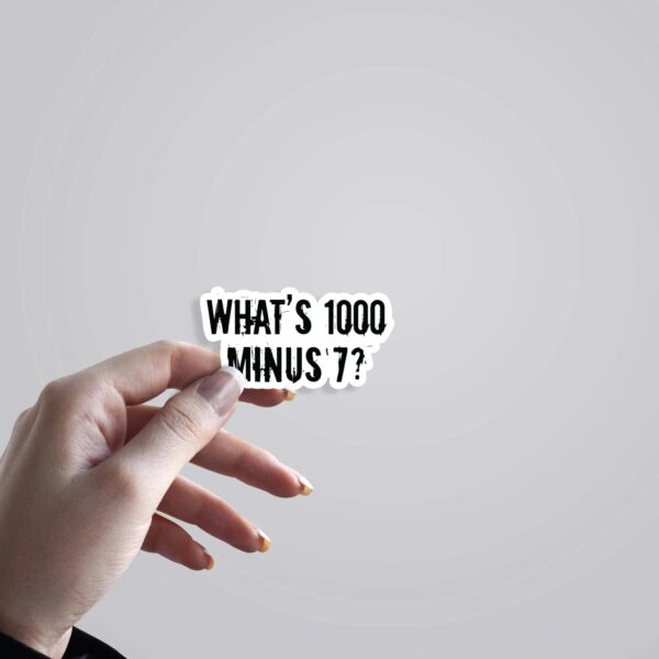 Whats 1000 Minus 7 Anime Stickers