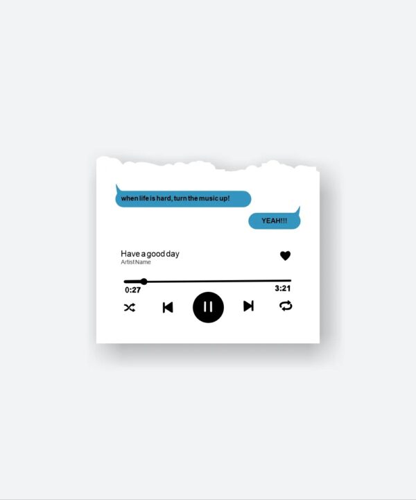When Life Is Hard Turn The Music Up Sticker