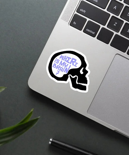 Where Is My Brain Sticker Where Is My Brain Sticker