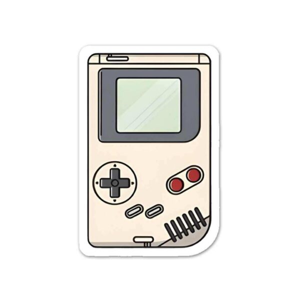 White Gameboy Sticker