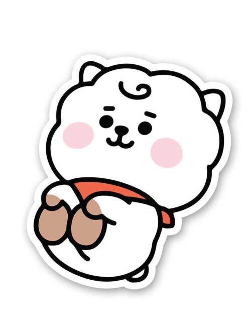 White Pookie Sticker