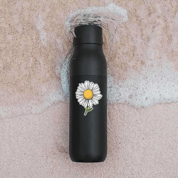 White Sunflower Sticker