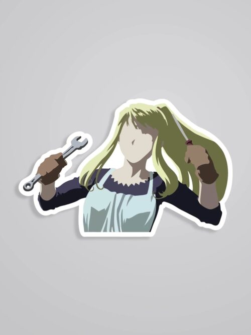 Winry Rockbell Minimalist Anime Stickers