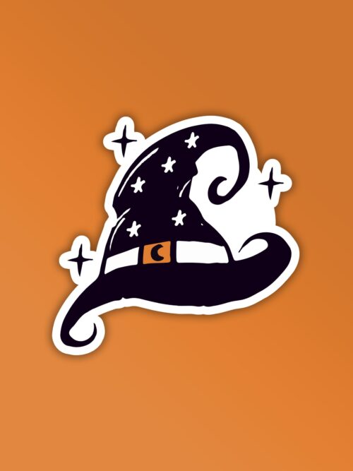 Witch Hat Halloween Laptop And Mobile Sticker