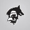 Wolf Princess Silhouette Anime Stickers