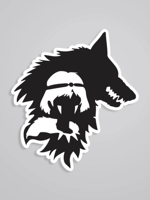 Wolf Princess Silhouette Anime Stickers