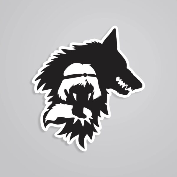 Wolf Princess Silhouette Anime Stickers