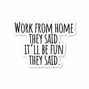 Work From Home They Said Sticker