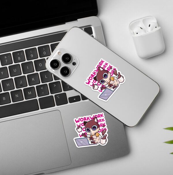 Work Work Work Mobile Laptop Sticker Work Work Work Mobile Laptop Sticker