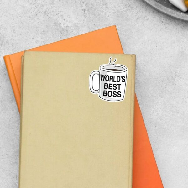 Worlds Best Boss Cup TV Shows Stickers