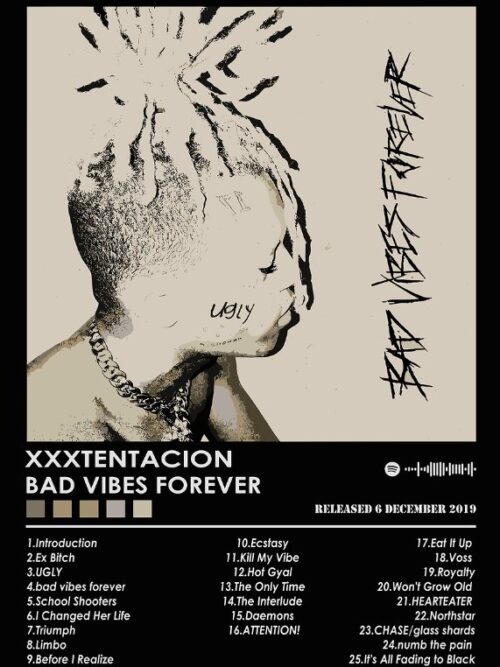 XXXTentacion Bad Vibes Forever Music Poster