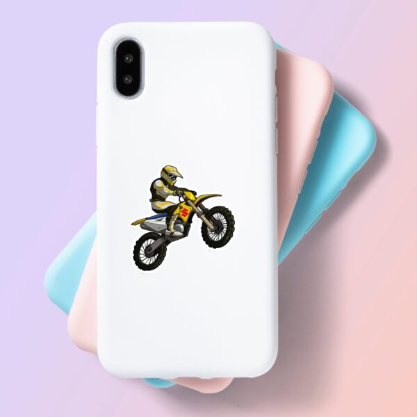 Yellow Motocross Bike Sticker Yellow Motocross Bike Sticker