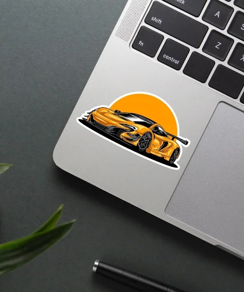 Yellow Pagani Huayra Sticker Yellow Pagani Huayra Sticker