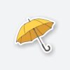 Yellow Umbrella Sticker