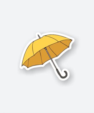 Yellow Umbrella Sticker
