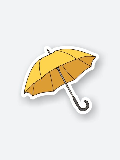 Yellow Umbrella Sticker