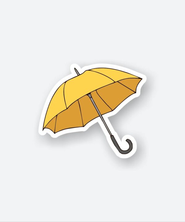 Yellow Umbrella Sticker Yellow Umbrella Sticker