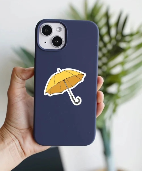 Yellow Umbrella Sticker Yellow Umbrella Sticker