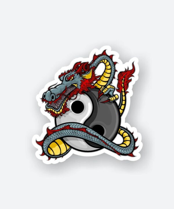 Yin Yang Dragon Sticker Yin Yang Dragon Sticker