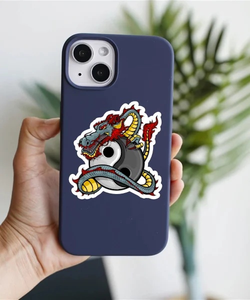 Yin Yang Dragon Sticker Yin Yang Dragon Sticker