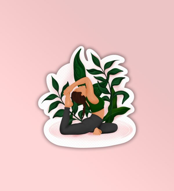 Yoga Girl Laptop Mobile Stickers Yoga Girl Laptop Mobile Stickers