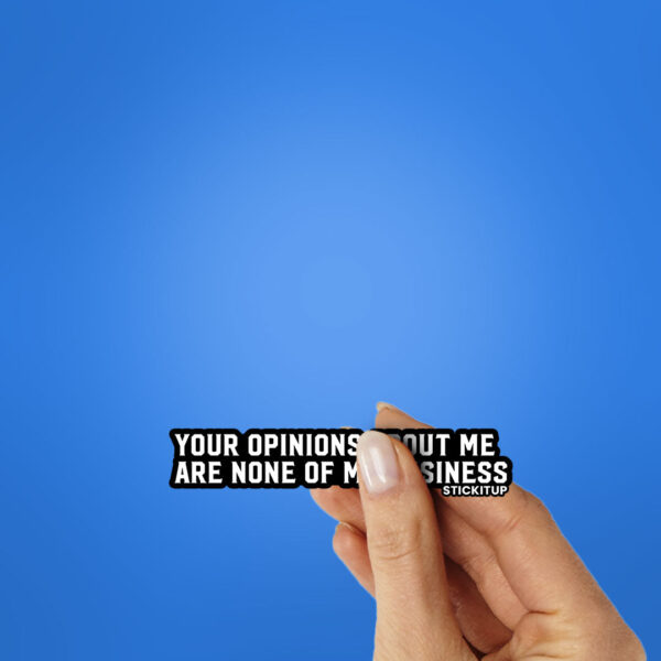 Your Opinions About Me Sticker