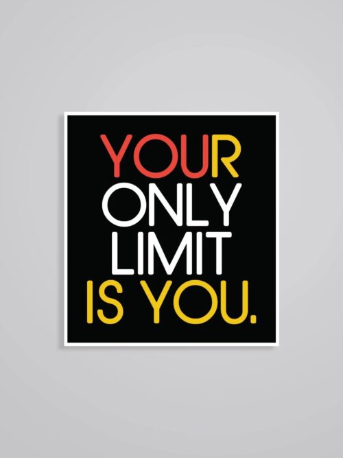 Your Only Limit Is You Motivational Stickers