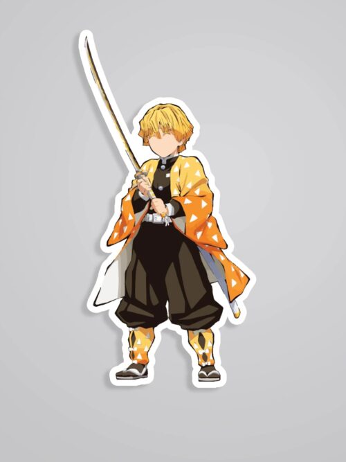 Zenitsu Agatsuma Minimalist Anime Stickers